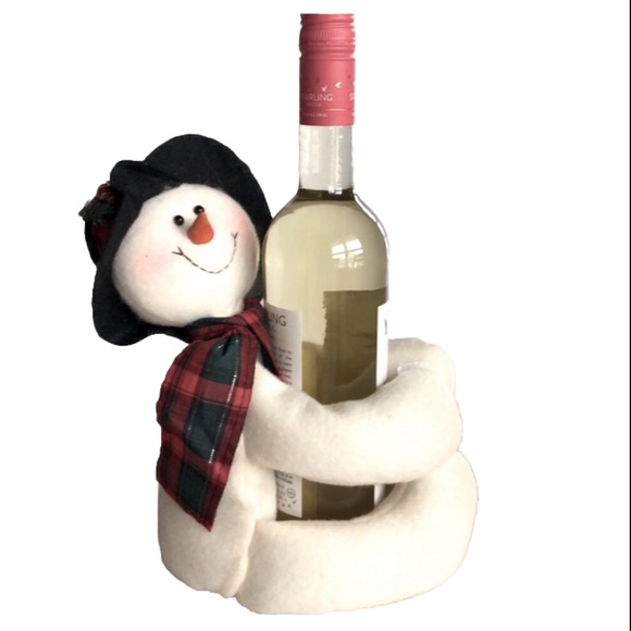 Other - Adorable plush hugging snowman with Velcro hands and feet bottle holder